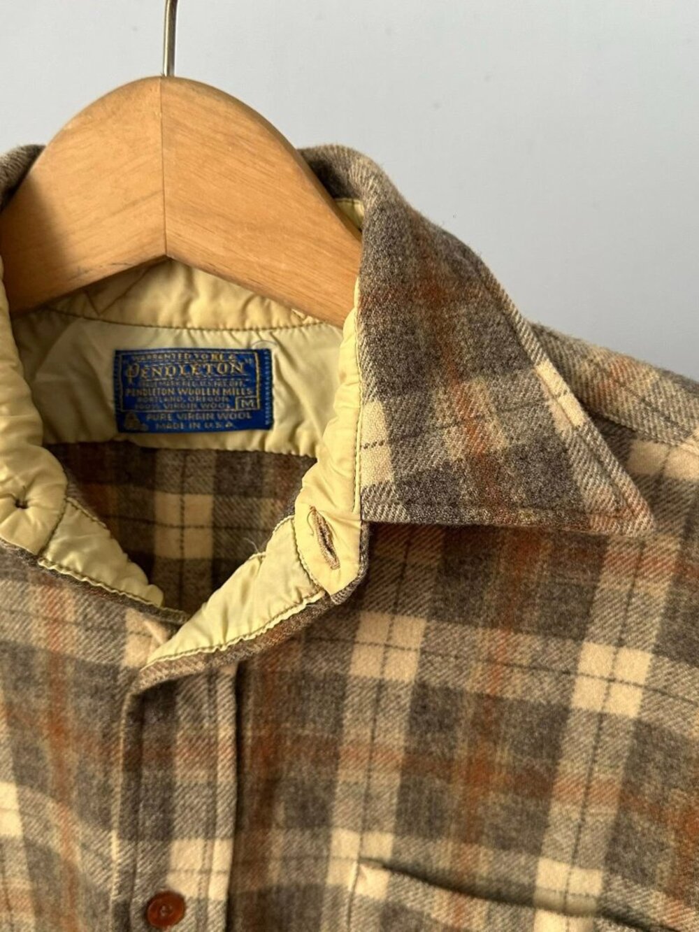 Pendleton Vintage Plaid Wool Flannel Shirt - Picture 3 of 5